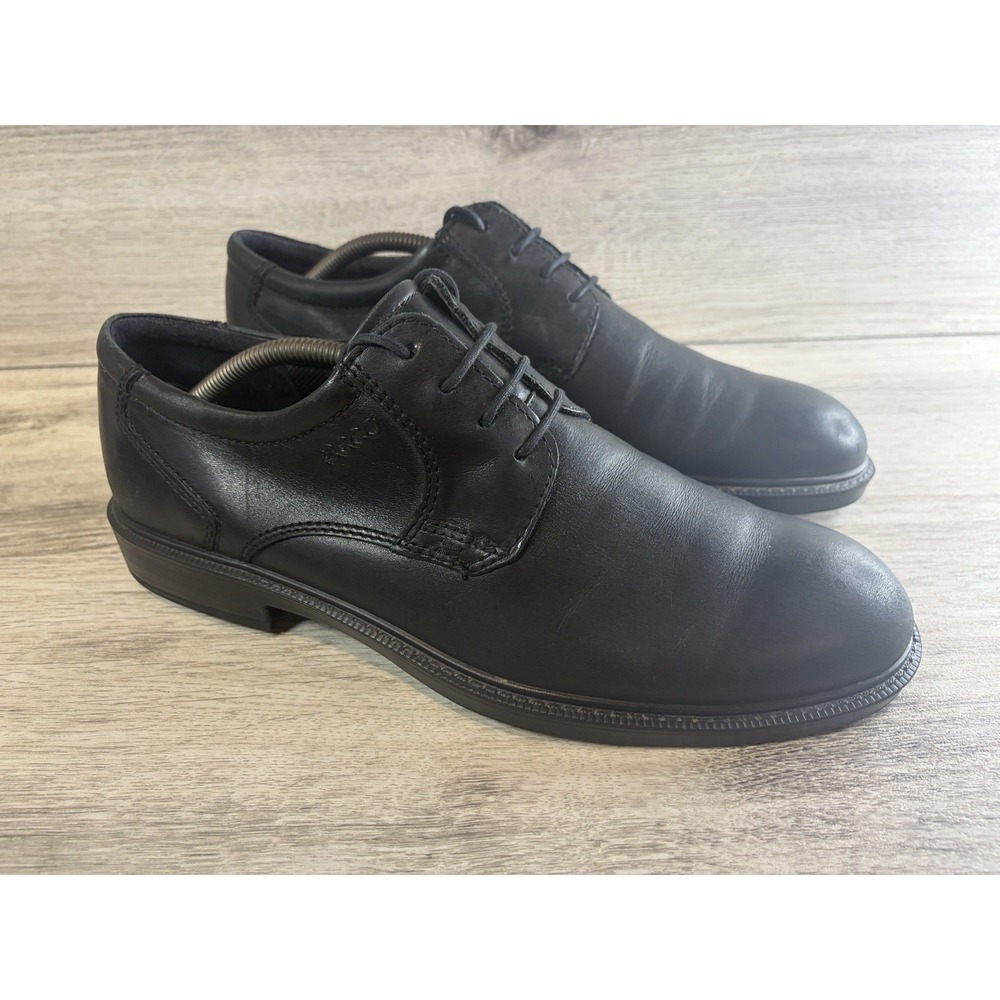 ECCO Formal Collection Mens Dress Shoes Size 44 Black Leather Lace Up